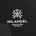 печать логотипа белилами на черном конверте MILANGEL