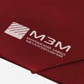 красная пластиковая папка на резинках с логотипом в 1 цвет