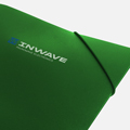 зеленая пластиковая папка на резинках с логотипом, шелкография, 2 цвета